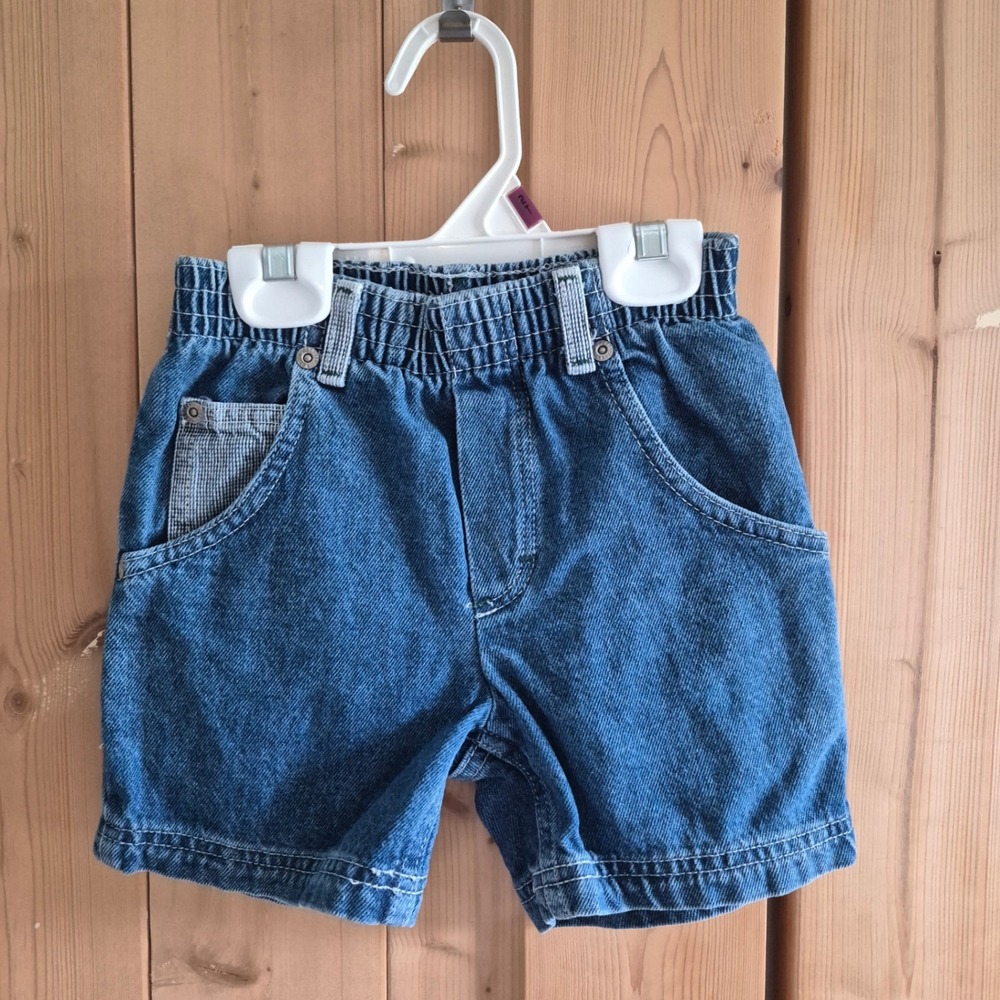 OshKosh B'gosh Toddler Boys Blue Denim Shorts Size 2T NWT Vintage Style Cotton